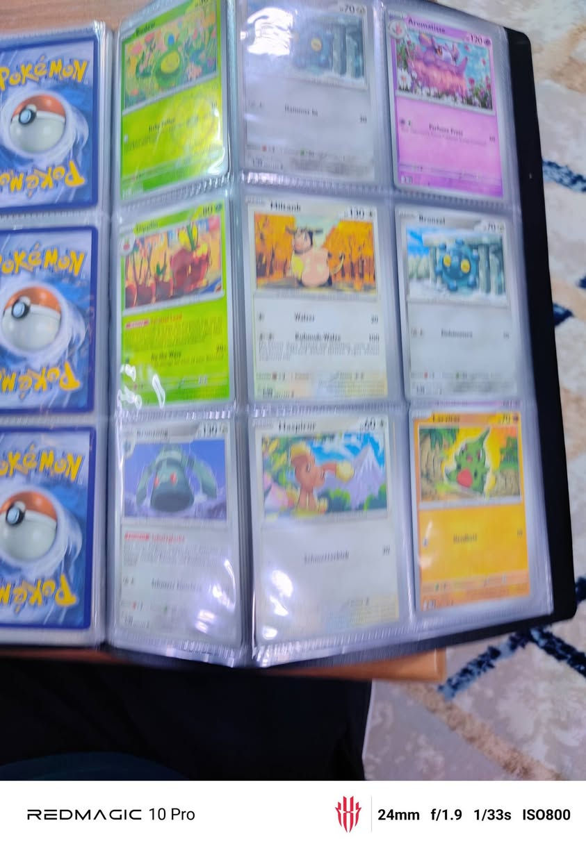 سلام عليكم بعد اذن ادمين متوفر بايندرين كامل بطاقات أصلية مجموع بطاقات 316 بينهم 40+ بطاقات هولو و ريفيرز هولو و بوكي بول و البطاقات ميكس بين انجليزي و ألماني و صيني و كوري


**إذا كنت صاحب هذا الإعلان وتريد حذفه لأي سبب، رجاءا أرسل رسالة إلى الدعم الفني**