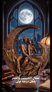 تمثال الحبيبين والقمر • شغل درجة اولى • ٣٨×٣٠سم