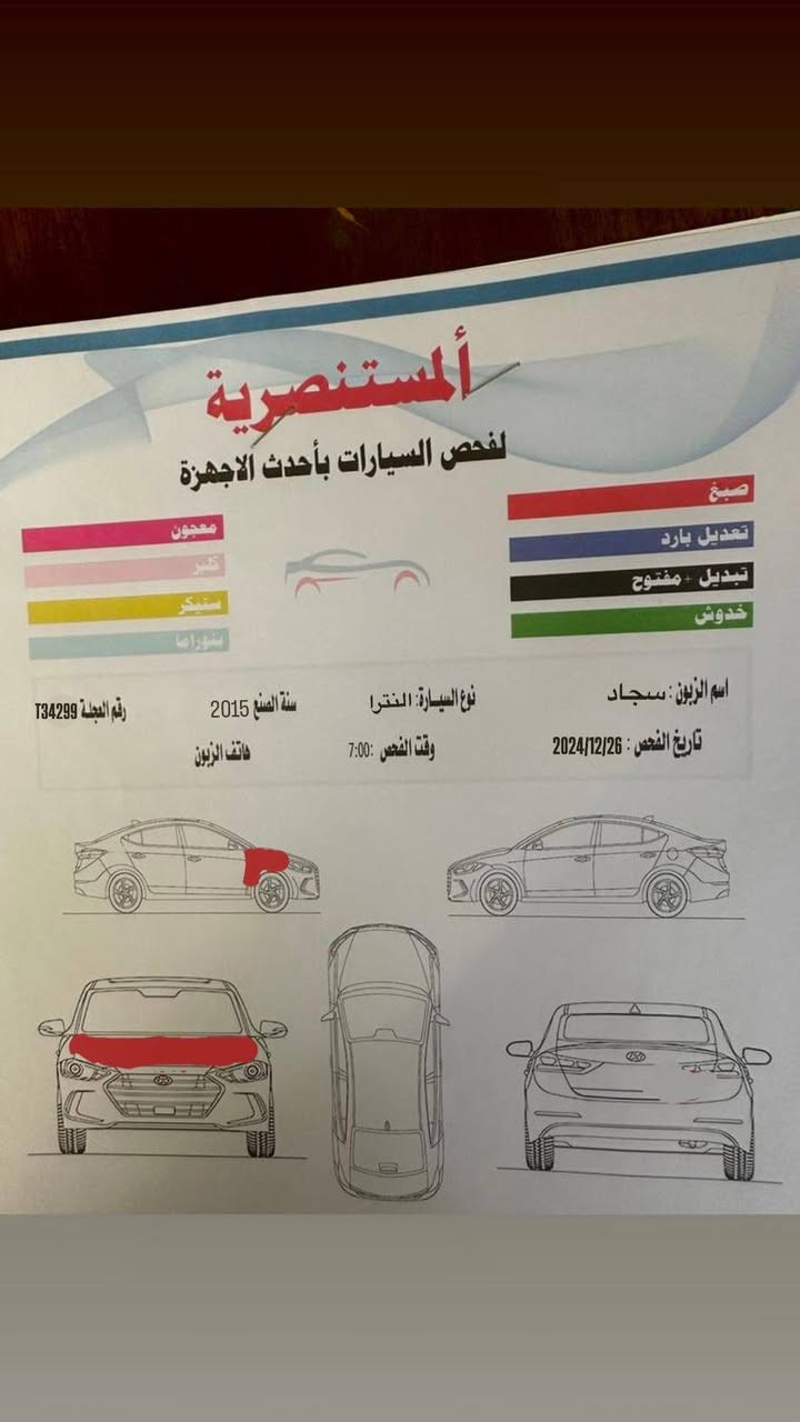 سلام عليكم النترا موديل 2015مكينه قبل شهر شاده كير جديد حداديه خير من الله مكينه 2000المكان بغداد بوب الشام السعر 115وبيه مجال بصيط ***********
