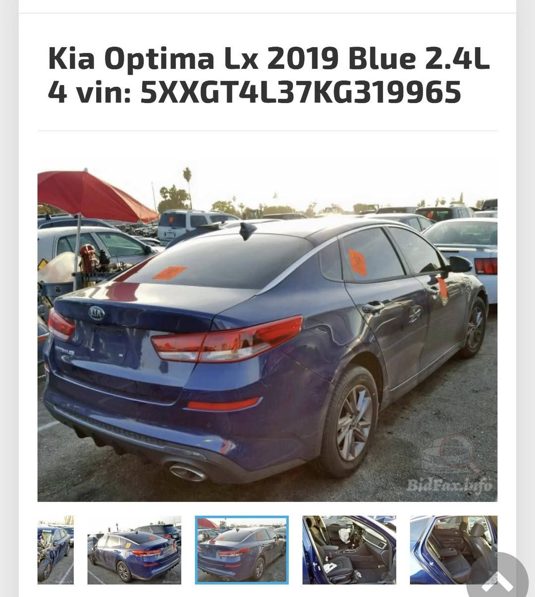 للبيع اوبتما ٢٠١٩ ماشيه ٦٥ صور الحادث بل منشور السياره بدون شاصي حادثه صفح صاير السعر ١٢٥ رقم  بغداد بسمي محرك كير مكفولات سياره نضيفه و ما ناقص شي
***********
