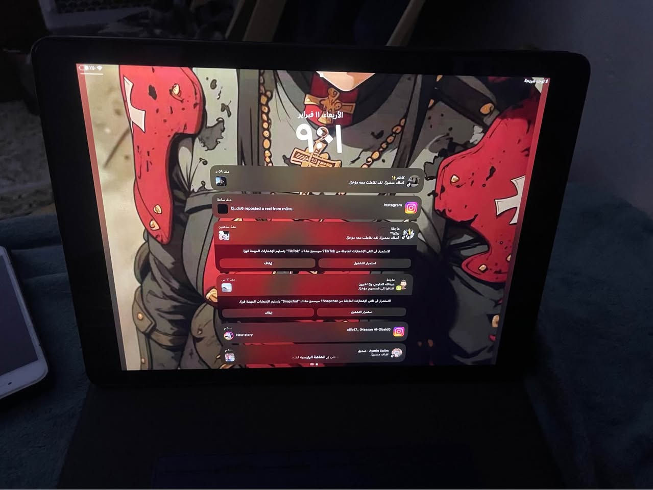 مكانيّ بغداد الشعب *********** حجم الشاشه عملاق 12.9شاشه ذاكره 128 بصمه كأمره 4سماعات صوت فول بغداد, العراق
