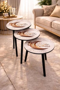 ✨ طاولات عيد أنيقة ✨ لمسة فخامة تضيف روح العيد لبيتك 🌙 تصميم عصري بنقش...