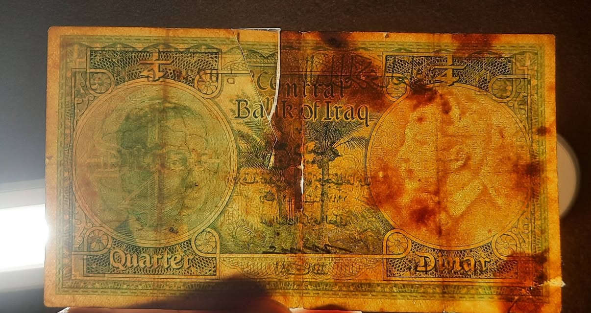 مزاد على ربع دينار البنك اصدار ١٩٥٨  وهو اخر اصدار للمملكة  حالة الورقة قوية جدا جدا مع وجود ترميم غير احترافي  كما موضحة بالصور 
يبدا المزاد ب 75  دولار وينتهي غدا الساعة ١١:٥٠ دقيقة مساء 
تسحب المادة في حالة عدم الوصول للسعر المطلوب 
اقل زيادة خمسة دولار 
#الجميع


**إذا كنت صاحب هذا الإعلان وتريد حذفه لأي سبب، رجاءا أرسل رسالة إلى الدعم الفني**