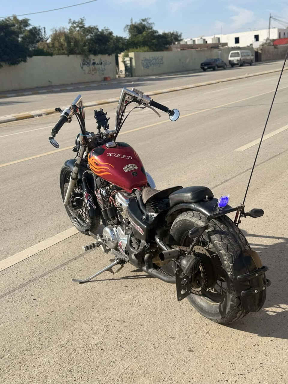 هارلي ستد ببر 400ccمكفولة من كلشي تراي وين ميعجبك الدراجة جاهزةالسعر 1350 بدون اوراق مكاتبة فقط عنواني حلة مركز  ***********
