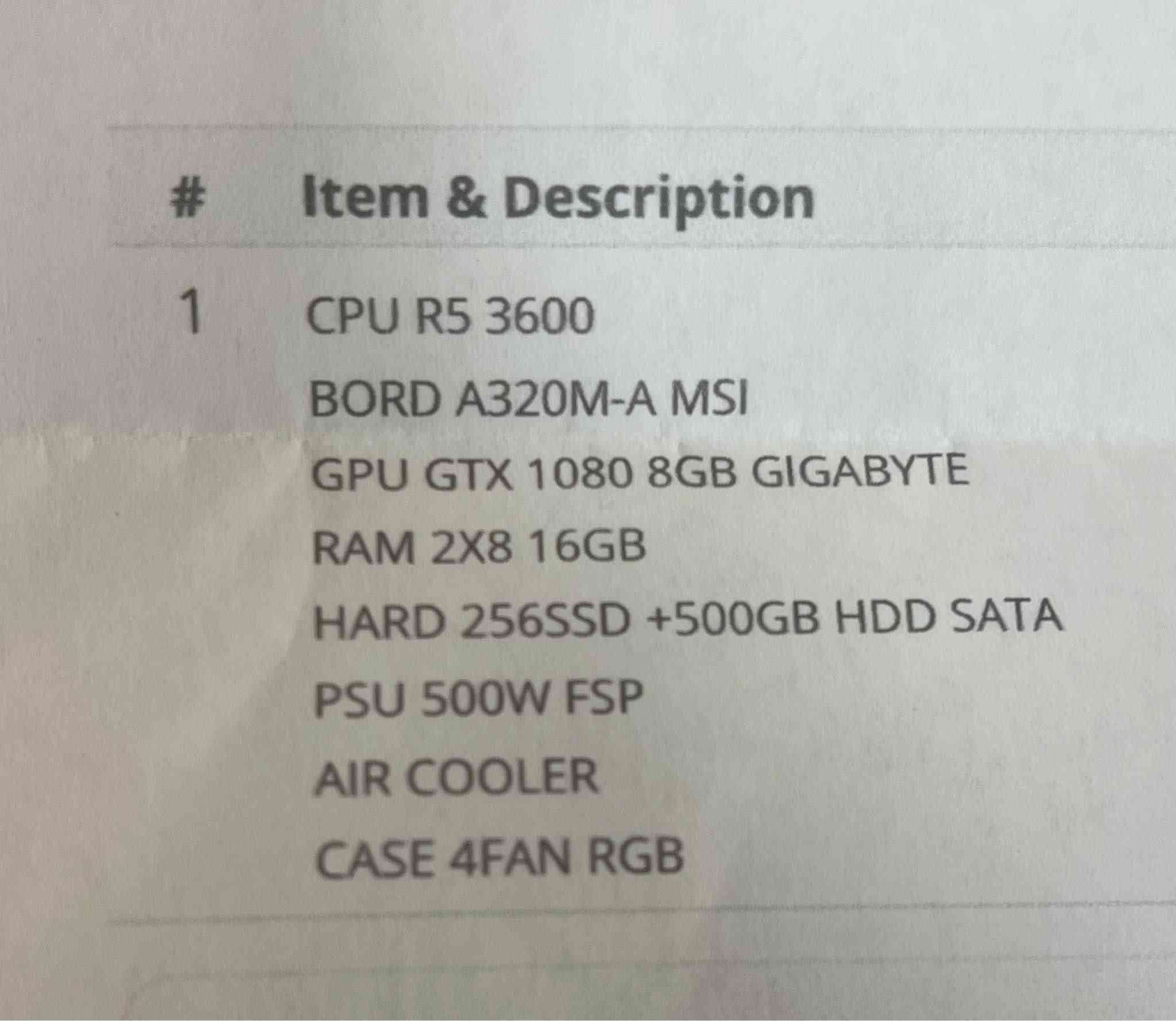 ‎سلام عليكم هاوڕیان ئەم کەیسە بۆ فرۆشتن:
CPU R5 3600
BORD A320M-A MSI
GPU GTX 1080 8GB GIGABYTE
RAM 2‎ أربيل, العراق


**إذا كنت صاحب هذا الإعلان وتريد حذفه لأي سبب، رجاءا أرسل رسالة إلى الدعم الفني**