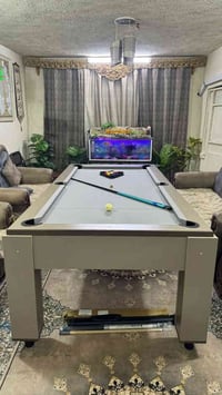 ميز بلياردو منزلي جديد الطول مترتين وربعين ولعرض متره وعشرين ويا كافت ...
