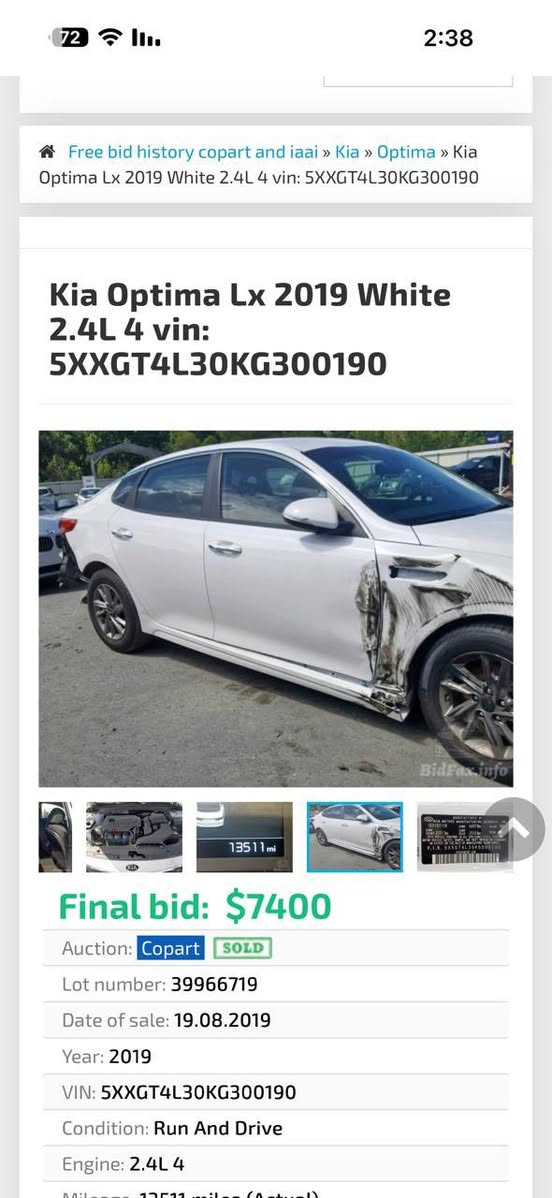 السلام عليكم 
من رخصة الادمن
كيا وبتيما 2019
رقم اربيل الدولي بسمي
ضررها بل منشور 
3 قطع صبغ بدون دواخل
السعر 135 وبيها مجال
مكاني الانبار الرمادي
رقم تلفوني ***********
