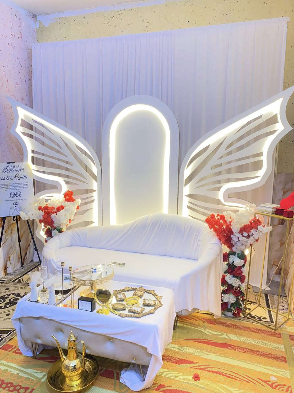 #الياقوت للكوشات 
احدث تصاميم والموديلات (خطوبة &حنة &عرس)
بغداد + الاطراف 
اسعار مناسبة 
للتواصل والحجز  ***********
