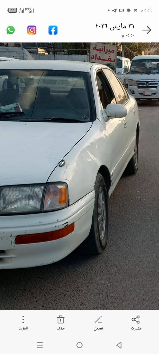 سيارة للبيع افلون ياباني اوتماتيك مشروع وطني تحويل مباشر كير محرك حدادية موديل96رقم  إنكليزي الجديد بغداد شاشة كامرى تحكم مري تخم ويل كب سيارة جاهزة بغداد البياع هاتف ***********السعر42$
