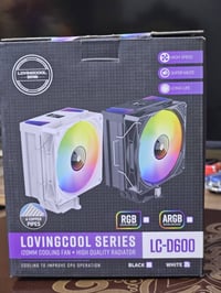 للبيع LOVINGCOOL LC-D600 ARGB White - مبرد هوائي احترافي للمعالج - شاش...