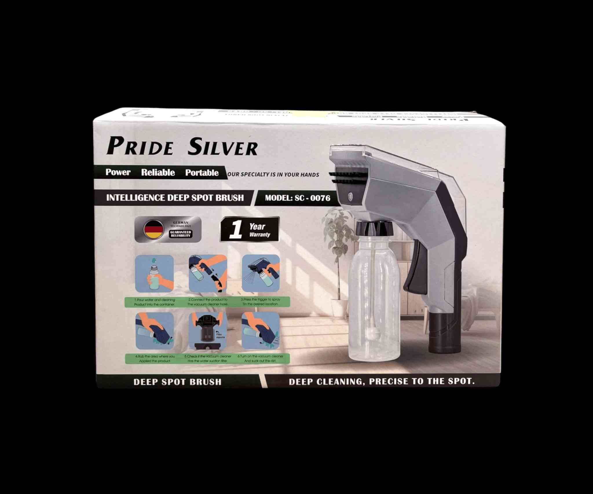 مرشة تنظيف عميق للمكانس – برايد سلفر

الاستخدامات

تنظيف بقع السجاد والموكيت بشكل مباشر وسريع.

تعقيم وتنظيف مقاعد السيارة الداخلية.

إزالة البقع من الأرائك والكنب والأثاث القماشي.

تنظيف الفرش، المراتب، والكوشنات المنزلية.

مناسبة للاستخدام مع أي مكنسة كهربائية تمتلك وظيفة الشفط (Suction).

 تعمل مع المكانس التي تدعم الشطف أو سحب الماء

رش المحلول، دعك البقعة، وسحب الماء المتسخ في خطوة واحدة.

المميزات

3×1 (رش – فرك – شفط) في نفس الرأس.

رأس تنظيف عريض بغطاء شفاف يوضح كمية الماء والأوساخ المسحوبة.

زجاجة سعة ممتازة لخلط منظف السجاد أو الفوم مع الماء.

فرشاة مدمجة قوية لإزالة البقع العميقة.

تصميم محمول يُركّب مباشرة على أنبوب المكنسة الكهربائية.

يعمل مع أغلب المكانس الكهربائية المنزلية التي قطر انبوبها 4 سم.

مصنوع من مواد قوية مقاومة للصدمات.

وزن خفيف وسهل الاستخدام لفترات طويلة بدون تعب.

جودة ألمانية بتنظيف عميق “Deep Spot Brush”.

تنظيف دقيق للموضع دون تنقيط أو هدر للسوائل.

محتويات الصندوق

رأس مرشة تنظيف برايد سلفر.

زجاجة سعة سائل مع أنبوب داخلي.

فرشاة تنظيف مدمجة.

دليل الاستخدام.

قياس الكارتون:

الطول 17 سم– العرض 10 سم– الارتفاع 18 سم

الملاحظات

يجب عدم ملء قارورة السائل بالكامل لضمان ضغط رش ثابت.

يُفضّل استخدام منظفات مناسبة للسجاد والأقمشة.

مناسب فقط للمكانس التي تمتلك خاصية الشفط (بدون شفط لن يتم سحب الماء المتسخ).

يجب اختبار المنظف على جزء صغير من القماش قبل الاستخدام الكامل.

يُغسل الفلتر والفرشاة بعد كل استخدام للحفاظ على الأداء.
#ادمن وافق 
#اشارة


**إذا كنت صاحب هذا الإعلان وتريد حذفه لأي سبب، رجاءا أرسل رسالة إلى الدعم الفني**