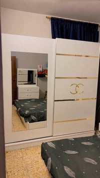 غرفة نوم • غرف نوم • دوشك • غرفة اخشاب • 5 قطع