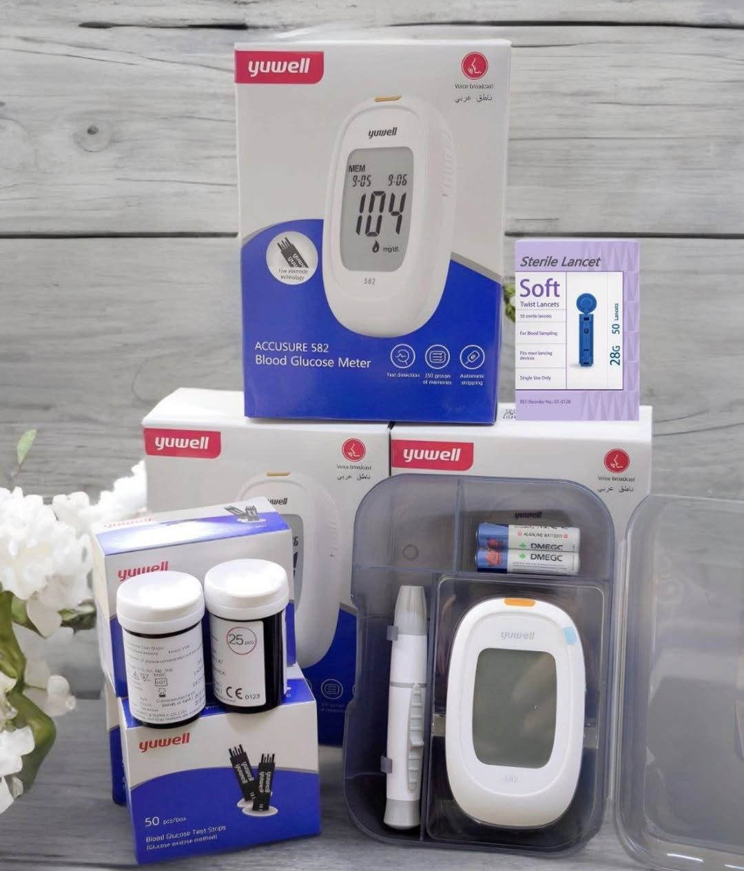 Yuwell 710 Blood Glucose Meter هو جهاز الماني  لقياس مستوى السكر في الدم، مصمم ليكون سهل الاستخدام 
ودقيقًا، مما يجعله خيارًا مثاليًا لمرضى السكري الذين يحتاجون   إلى مراقبة مستمرة لمستويات الجلوكوز. مزود بشهادة جودة (ISO )

🔴جهاز فحص سكر  + قلم + علبة نيدل (ابر ) 
+٢ علبة شريحة فحص 
🔴الجودة ممتازة


**إذا كنت صاحب هذا الإعلان وتريد حذفه لأي سبب، رجاءا أرسل رسالة إلى الدعم الفني**