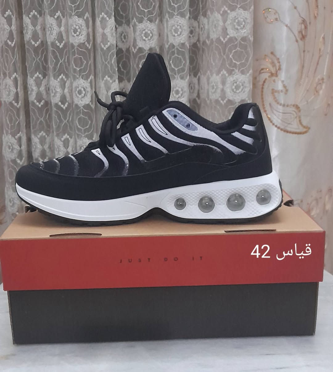 حذاء ماستر كوالتي 

وزن خفيف 

السعر:10000 الف 

القياسات داخل الصور 

يوجد خدمة توصيل بغداد والمحافظات


**إذا كنت صاحب هذا الإعلان وتريد حذفه لأي سبب، رجاءا أرسل رسالة إلى الدعم الفني**