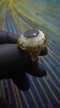 جزع يماني بقري • خاتم نحاس قديم • طاقة روحانية قوية