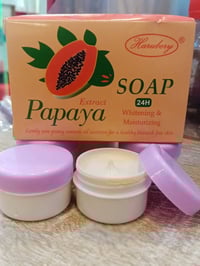 عرض مميز ✅ كوزمتك ربانزل فارس 🆕 كريم التفتيح  مع صابونة الببايا  فقط  ...