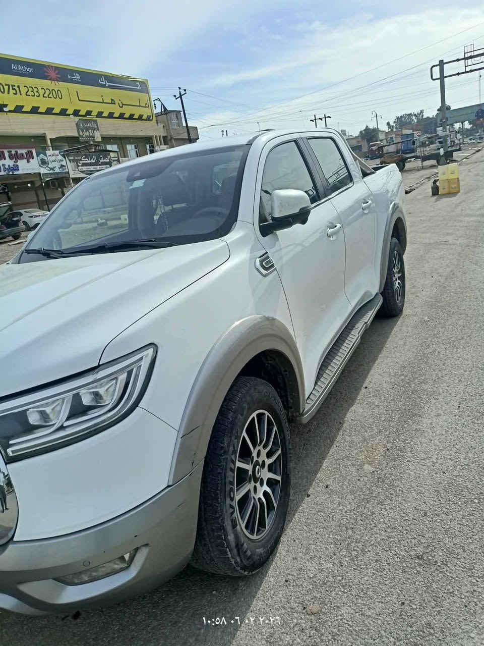 للبيع
بيك اب گريت وول باور 2021 
رقم نينوى (  ) تحويل ثاني يوم
اعلى فئة مواصفات ( Luxury 

محرك 4 سلندر حجم 2000 توربو بانزين 196 حصان 
گير اوتوماتيك الماني ZF ( 8 نمر )
السيارة اعلى فئة مواصفات  ( Luxury ) مواصفاتها جداا كثيرة راح اذكر جزء منها ( شاشة كبيرة نڤيكيشن ، ٤ كاميرات ، نقاط عمياء ، رادارات ، حساسات امامي و خلفي ، بصمة ، تشغيل عن بعد ، دفع رباعي دبل اكسل، ديفلوك ، ٣ انظمة قيادة ، تبريد قطعتين ثلج ، كشنات جلد نابا و الامامية كهرباء ، سيمي اوتو بارك ، لايتات عدسات زينون ، اوتو هولد ، درج خلفي، سلايد روف ، شاحن وايرليس، تدفئة كشنات و ستيرن ... الخ )

للإستفسار الاتصال على الرقم.. ***********.....‏‪***********0‬‏
