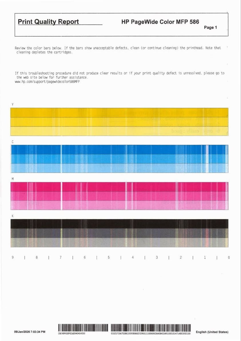 طابعة Hp 586
ضرر هيد ما يتصلح 

للبيع ١٥٠ الف تفيد اهل الصيانة بس 

شغالة سكنر نظيف 

مغلية الشرائح 

(داخل الموصل فقط)
***********
