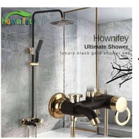 دوش مطري • تصميم عصري • نحاس وفولاذ مقاوم