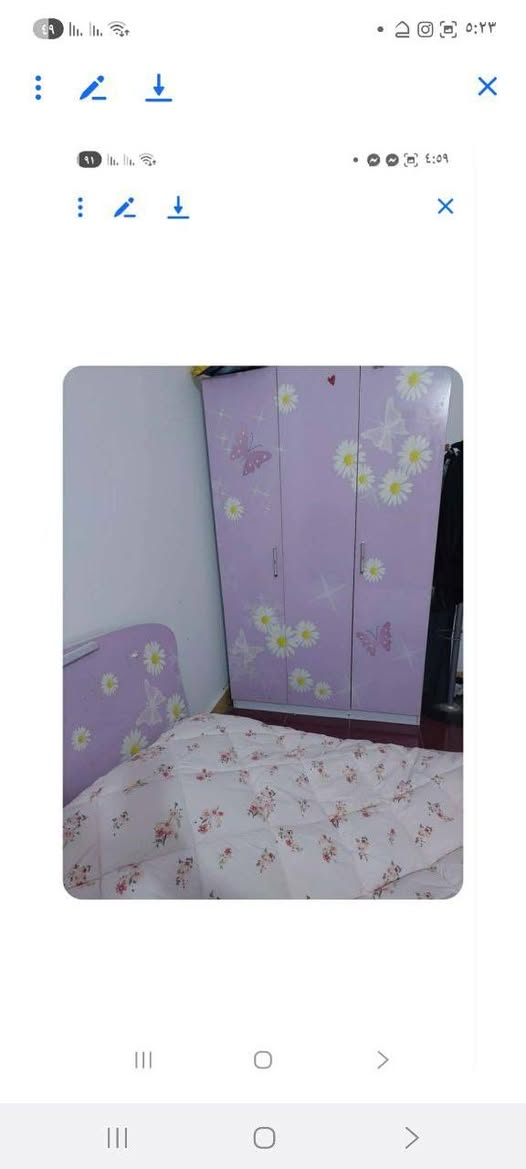 السلام عليكم غرفه تركيه بناتيه نظيفه للبيع السعر 350 مكانها الكوت العباسية***********
