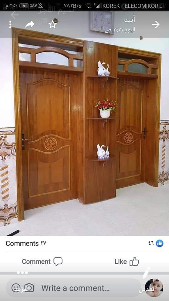 ابواب خشب تزكام درجه اولى نقشه وساده 
ونقشات بأنواعها وحسب الطلب جاوي وجام وmdf
وصبغ حسب الطلب ***********
