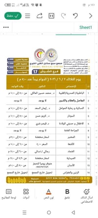 سبع سنابل • فرع الشرش • ٢/٦/٢٠٢٦