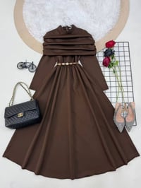 فستان العيد • خامة ساندي صيفي • مقاسات ٣٨-٤٨