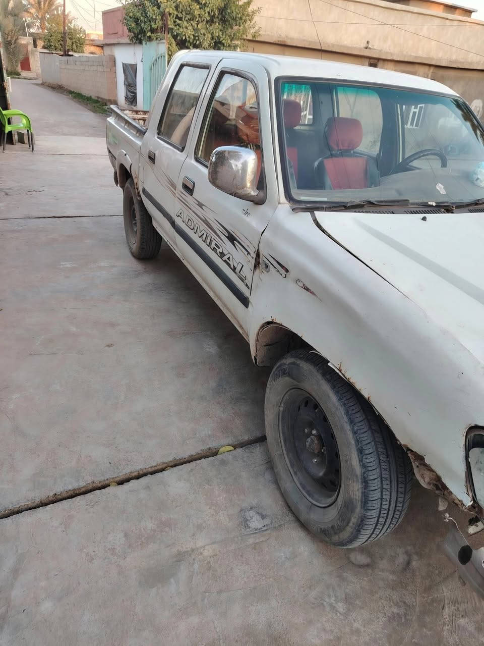 السلام عليكم
ادميرال للبيع 2008 بيها أوراق 
محركها مجفته جديد كير خير من الله والكشر شوفة العين عوزها دعاميه وشباك ليكدام سعرها 22 وبيها مجال
مكان السياره بلد. رقم الهاتف ***********
