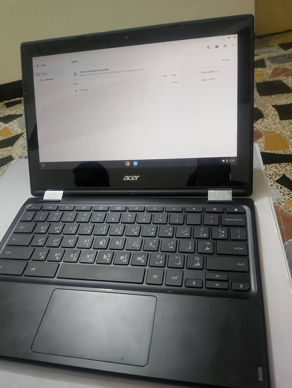 لابتوب لمس كيبورد 
64بت 
حجم الشاشة 12
الذاكرة 1600 GB
نظام /ماك
الاسم /كروم بوك 
الشركة المصنعة/ايسر   السعر   90 مع التوصيل


**إذا كنت صاحب هذا الإعلان وتريد حذفه لأي سبب، رجاءا أرسل رسالة إلى الدعم الفني**