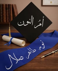 وشاح تخرج • تصميم حسب الطلب • الدغارة