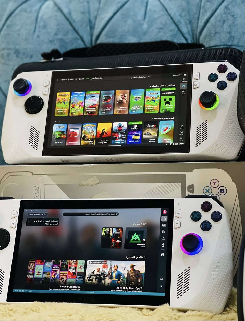 اسوس روك الاي إكستريم ذاكره 512 متوفرات 3 قطع كلهن نضيفات ومكفولات وكامل ملحقات باكيت وشاحنه مع كل جهاز 
سعر الواحد ب575 قفل البارحه بعت قطعتين  علا هذا سعر 
بغداد خطيب شعله
*********** اتصل ودلل 💜
