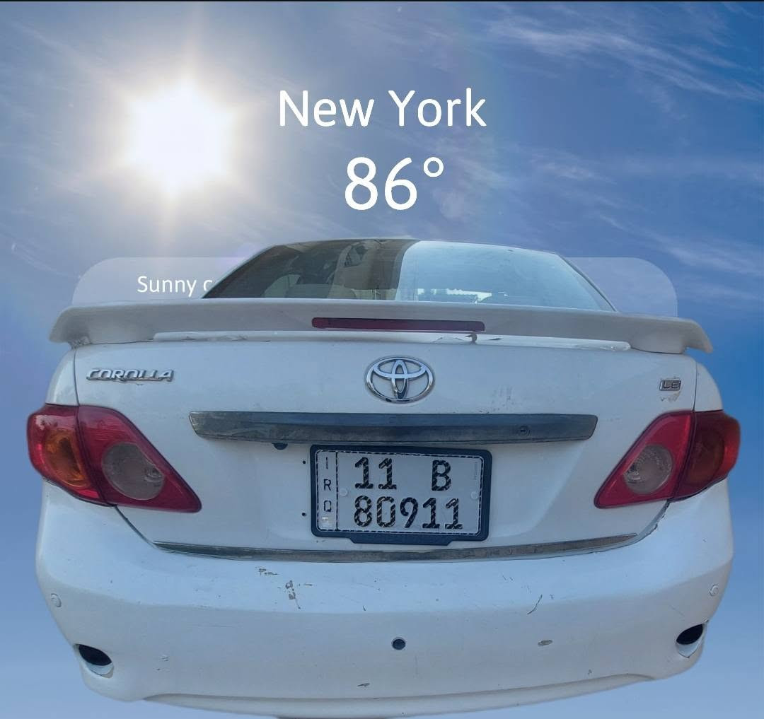 كورلا ٢٠٠٩ وارد امريكي
كير ومحرك وتبريد 
اطارات بحالة جيدة جدا 
صدر جديد 
رقم بغداد
هزة جديدة
تحويل ثاني يوم
شاشة 
السيارة بيها اربع قطع فقط بدون دواخل 

ابيع احزام 
السيارة احلا من الصورة 
السعر ٨٩ وبيها مجال بسيط

***********
