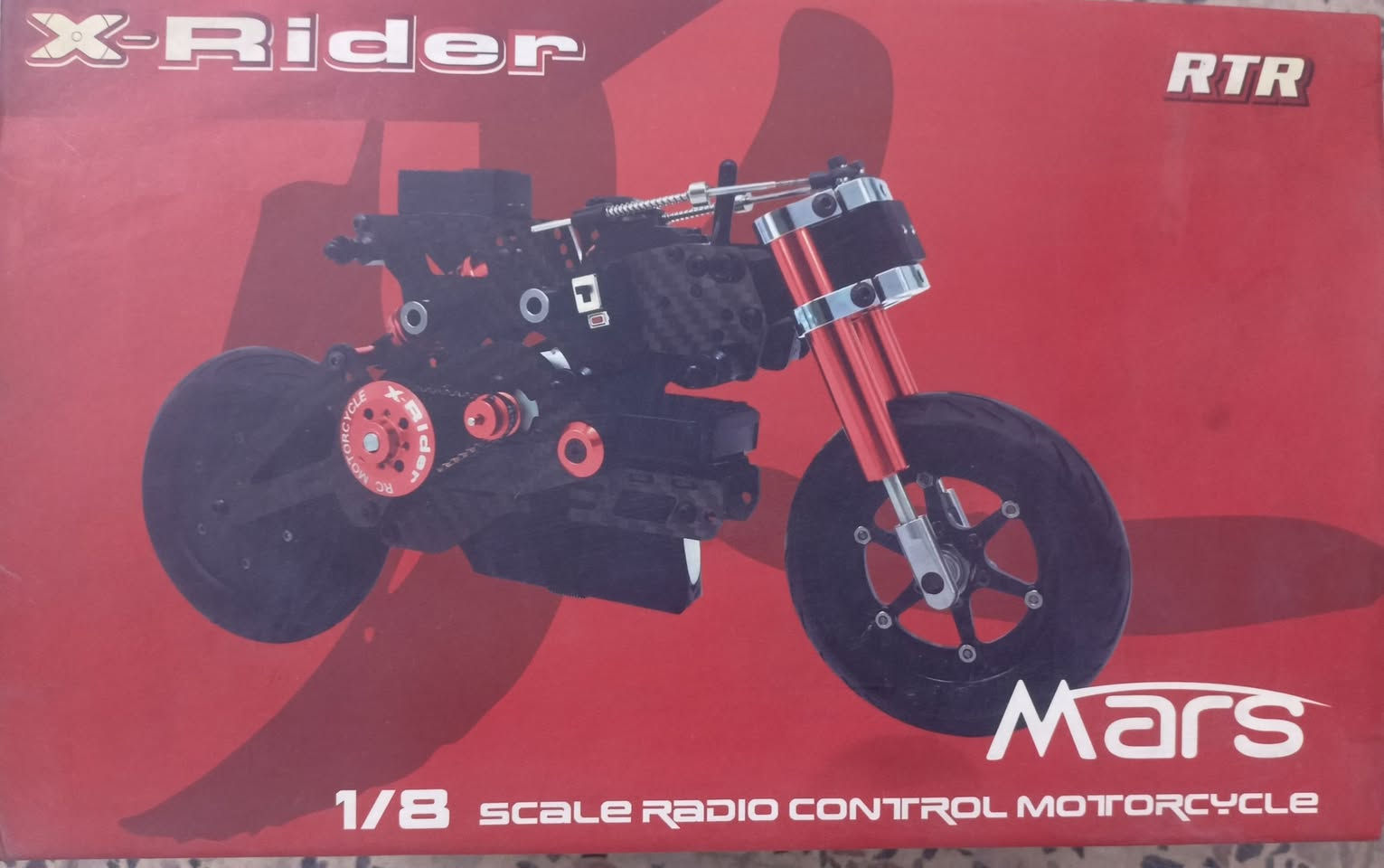 دراجة احترافية x-rider (mars) حجم 1/8  مصنوعة من الكاربون فايبر + دبلات زيتيه+ نظام جايروسكوب للتوازن الذاتي+ بطارية وشاحن RTR  للحجز والتفاصيل مراسلتنا واتس اب ***********
