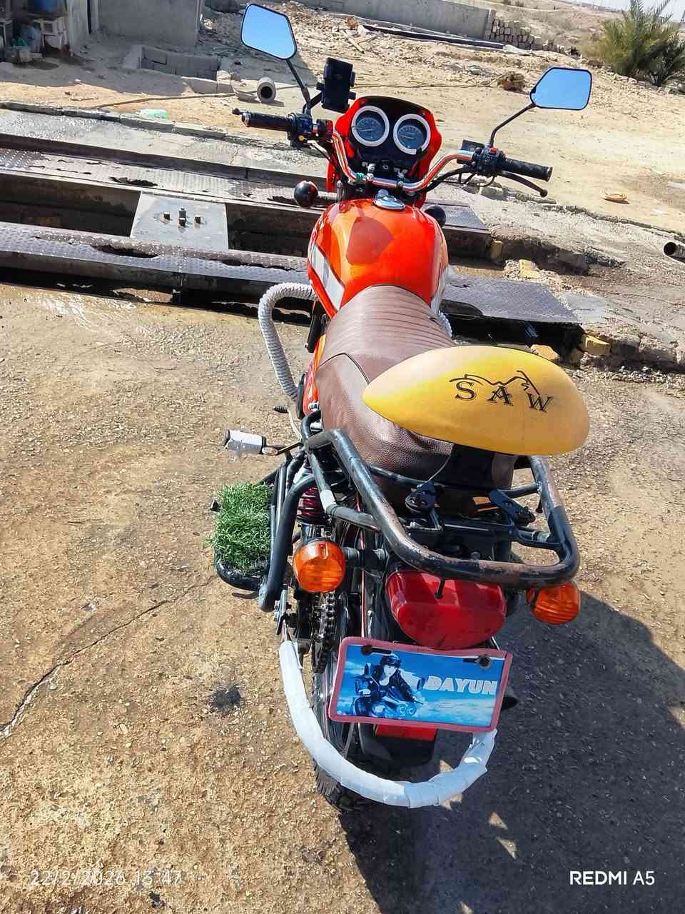 السلام عليكم دراجه دايون للبيع مكفوله محرك مامفتوح كهربائيات شغاله كله موديل21 الرقم***********
