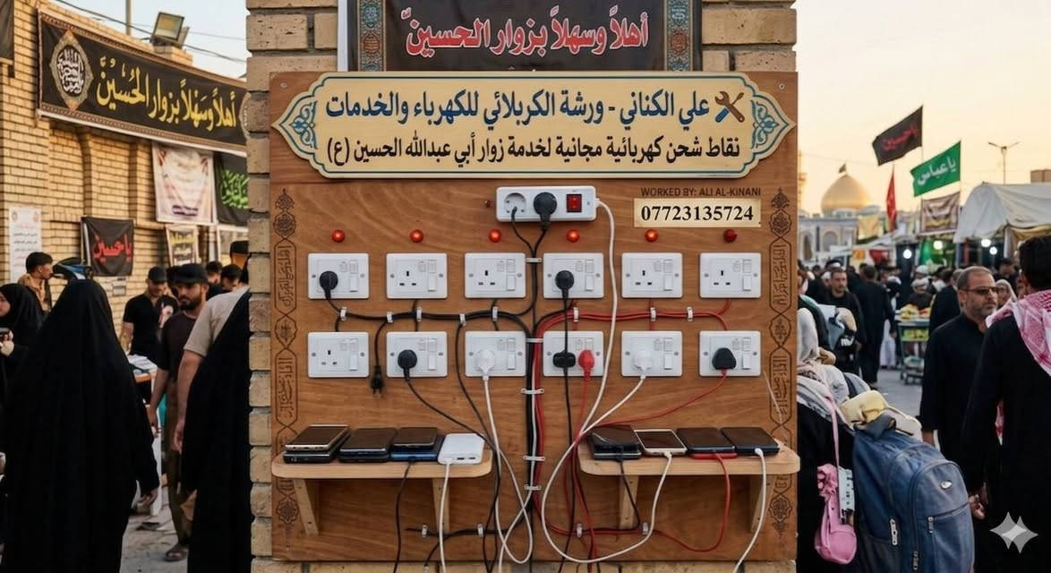 العمل مجاني بثواب الامام الحسين عليه السلام والامام العباس عله السلام
