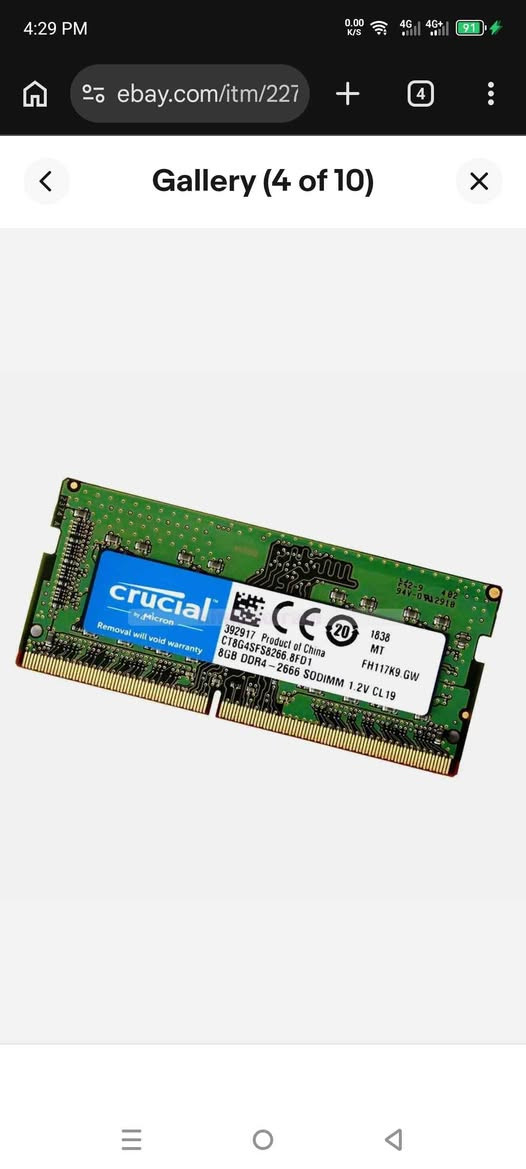نوع Crucial بسعة 8 جيجابايت، 16 جيجابايت، 32/64 جيجابايت، DDR4، بترددات 2666،  ميجاهرتز، SO-DIMM، 260 دبوس، لأجهزة الكمبيوتر المحمولة لابتوبات الحديثه أربيل, العراق


**إذا كنت صاحب هذا الإعلان وتريد حذفه لأي سبب، رجاءا أرسل رسالة إلى الدعم الفني**