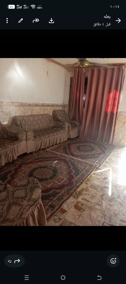 السلام عليكم  80 متر طابقين بناء حديث سراميك الشعله خلف جامع الجوادين قرب مجمع سعيد الاتصال ***********
