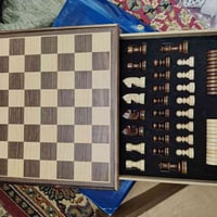 شطرنج منحوت • خشب أصلي • تحفة