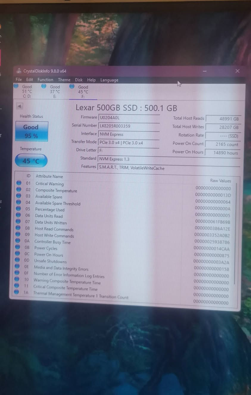 هاردات للبيع شرط اصلي
ال m.2 هيلث 99٪ سعره 45 الف
ال m.2 هيلث 95٪ و 96٪ سعر الواحد 40 الف
ال Ssd 2tb سعره 175 الف مع العلم جاي ينباع ب 400 دولار بالخارج وبالعراق 400 الف

ملاحظة جميع القطع بدون كارتون وشرط الفحص والدليل كل قطعه بيها سريل نمبر نفسه معروض ببرنامج الفحص

مكاني البصرة وتوصيل محافظات 5 الاف


**إذا كنت صاحب هذا الإعلان وتريد حذفه لأي سبب، رجاءا أرسل رسالة إلى الدعم الفني**