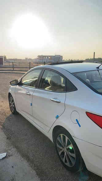 هيونداي اكسنت 
خليجي  2015
رقم بغداد بأسمي
فول موصفات 
فتحة 
فول تحكم استيرن.  
ويل كروم 
اشاير بالمري
حاكية وشاشة وكاميرة
سيارة جاهزه 
كتلوكات الشركة 
حجم المحرك 1.6دوش
كير ومكينة مكفولات
صبغ قطعتين ونص  سونار موجود بدون اي دواخل 
مكاني بغداد السيدية
السعر 100وبيها مجال بسيط 
الاستفسار ***********
