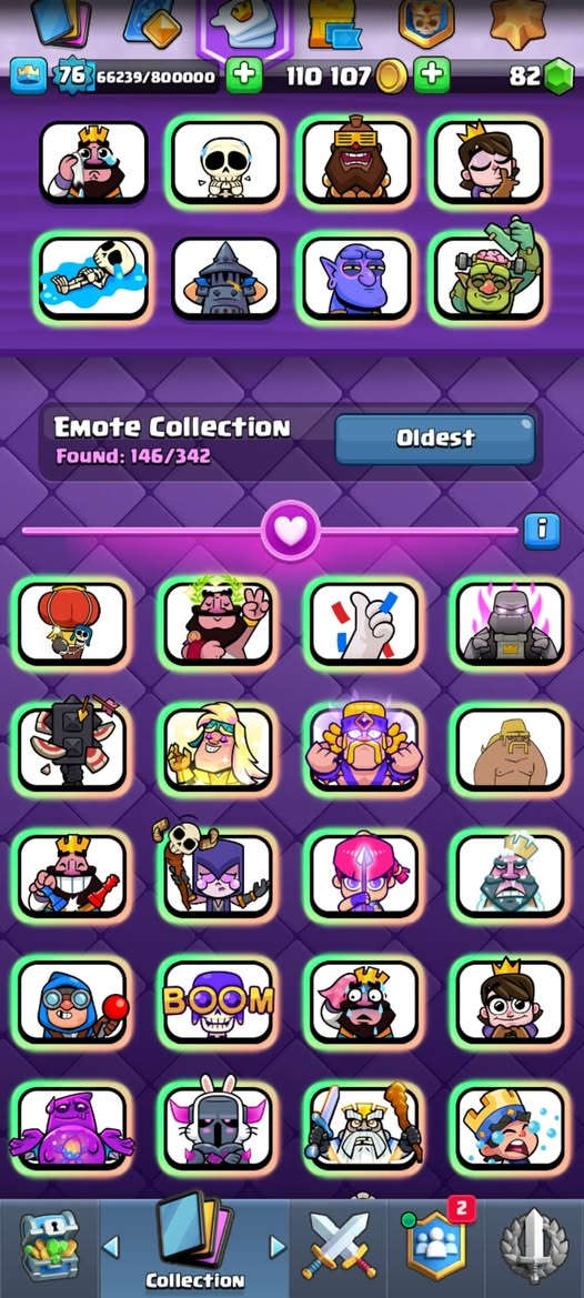 📌 مواصفات الحساب:
👑 لفل الملك: 16
🎖️ لفل الحساب: 76
🏆 عدد الكؤوس: 12000
⚡ الإيفو: 26
💎 13 بطاقة ماكس
🔥 57 بطاقة لفل 15
⭐ 37 بطاقة لفل 14
🏅 شارة البطل المطلق
😎 إيموجيات نادرة جدًا جدًا
السعر مش متحدد ابعت سعرك خاص 
@all


**إذا كنت صاحب هذا الإعلان وتريد حذفه لأي سبب، رجاءا أرسل رسالة إلى الدعم الفني**