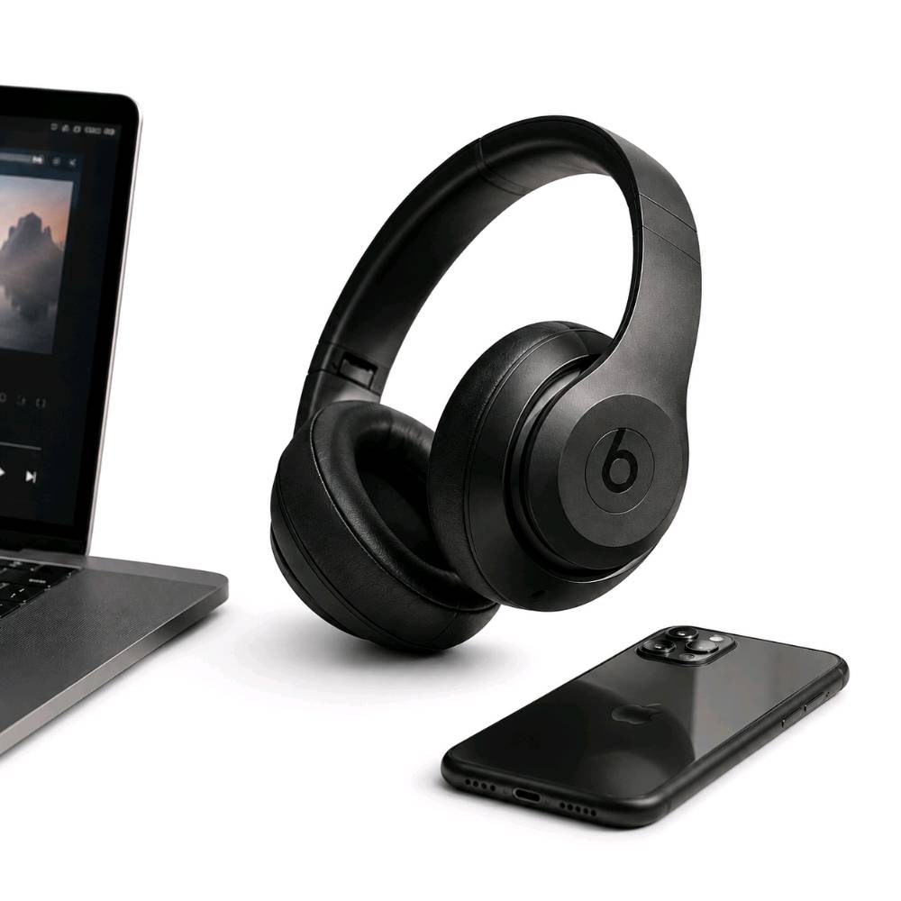 Beats Studio Pro – سماعات لاسلكية بإلغاء الضوضاء النشط

حوّل تجربة الاستماع إلى عالم من الصوت الغامر والدقة مع Beats Studio Pro

تصميم أنيق وأداء صوتي متقدم لمحبي الموسيقى والتقنية

نمط السماعة: فوق الأذن (Over‑Ear)

الاتصال اللاسلكي: Bluetooth Class 1، الإصدار 5.3

الاتصال السلكي: USB‑C يدعم Lossless Audio

مدخل سماعة تقليدي: 3.5 ملم

إلغاء الضوضاء: Active Noise Cancelling (ANC) قابل للتكيف

وضع الشفافية: يسمح بسماع الأصوات المحيطة دون نزع السماعة

الصوت المكاني: Spatial Audio مع تتبّع حركة الرأس (الأجهزة المدعومة)

مؤشر البطارية: مقياس مستوى وقود البطارية ومؤشر الشحن

يدعم الهاتف المحمول / MP3 / CD / الكمبيوتر الشخصي، وما إلى ذلك

شحن USB: DC5V IN

نسبة الإشارة إلى الضوضاء: 88 ديسيبل

مسافة الاتصال اللاسلكي: 10 أمتار

طاقة الخرج: 35 مللي واط

التردد اللاسلكي: 2.401-2.480 جيجاهرتز
محرك Beats Acoustic لتجربة صوتية استثنائية

إلغاء الضوضاء التكيفي لتقليل الضوضاء المحيطة بذكاء

ميكروفون للتحدث عن بعد أثناء المكالمات

ثلاثة أنماط صوتية مدمجة: Beats Signature، Entertainment، Conversation

تشغيل تلقائي/إيقاف تلقائي عند ارتداء أو نزع السماعة

واجهة سهلة الاستخدام وتحكم عبر الأزرار أو اللمس

يدعم Wi-Fi وBluetooth

يتوافق مع أجهزة iPhone وiPad
