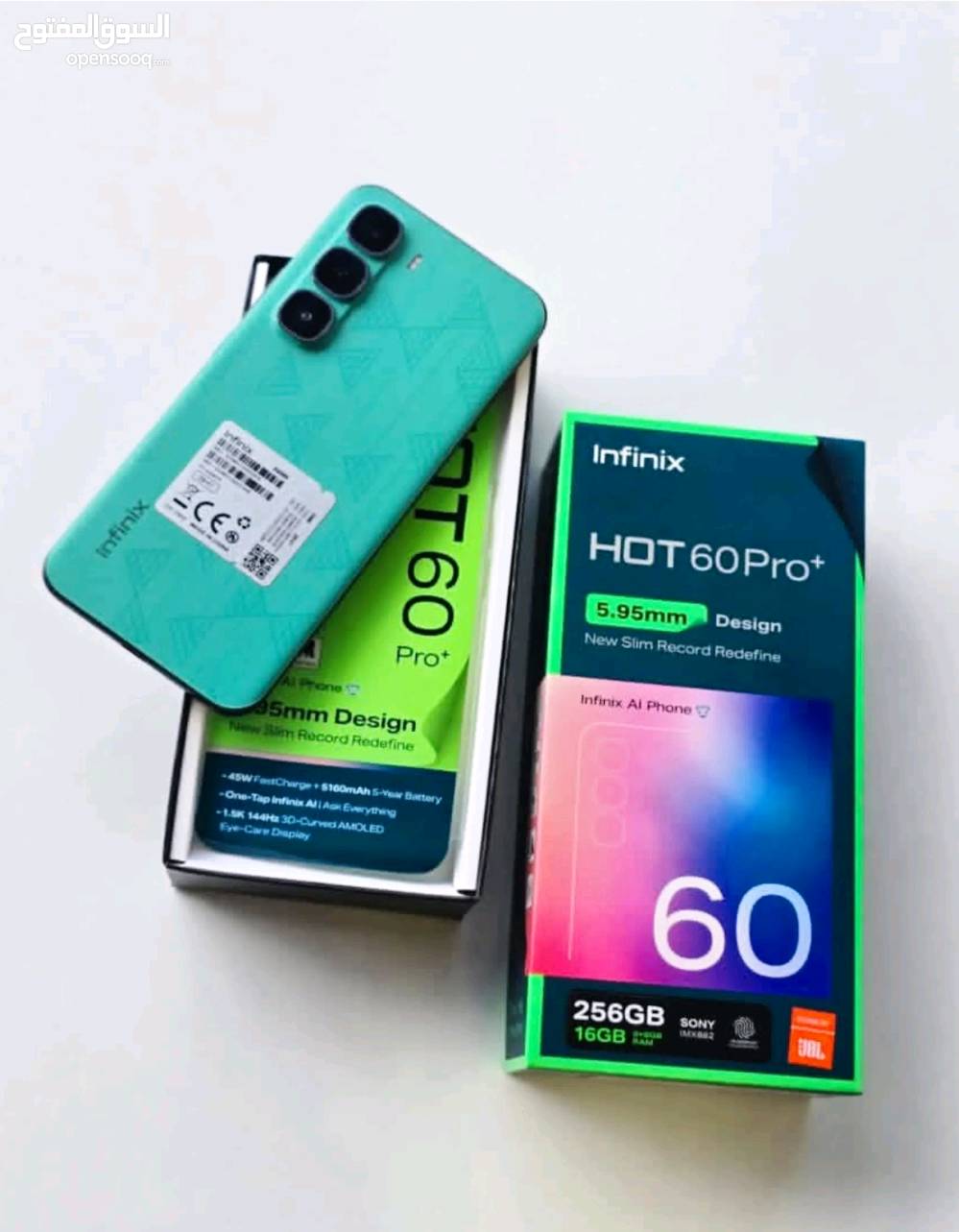 أنفنكس هـوت 60 برو بلس أخو جديد
ذاكرته 256 عشوائية 16 بطارية 5160
شاشة اموليد منحنية تردد 144 هيرتز
بصمة وجهه وبصمة شاشة سريعة
صوت ستريو دبل سبيكر جهاز سلم
غراضة كاملة لجهاز فتح كارتون مامستعمل
مكاني النجف السعر 215 الف شراي اتصل
