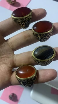 ٤ خواتم • نحاس • خاتم فضة