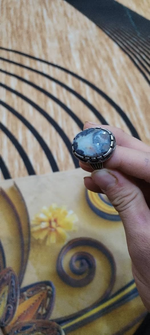 محبس يماني شجري شذرة سياغة يدوية قديمة رقم ***********
