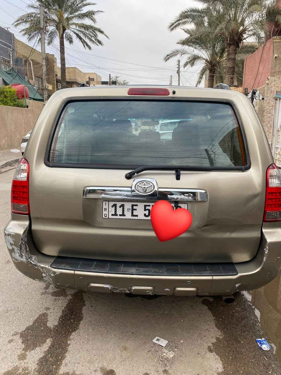 4 رنر سيارة بلاديه
جاهزه من كير 

مكينا v6 شركه

 كهربئيات كله وضع شركة 

7راكب 

تخم تاير

تبريد تدفىه

4ويل دفع رباعي بلاد 

مثبت سرعه كمرى سستم  

حسسات امامي خلفي

سياره مقفوله من ضربه 

فقط عده موضح بصوره

سيارى مال بيت جني 

وين مكان طلع دول 

بسمي 2006

مكاني حي اور صباح خياط 

125 ورقه وبي مجال

غير متواجد ع فيس 

***********
