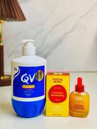 طقم عناية • كريم QV • سيروم فيتامين