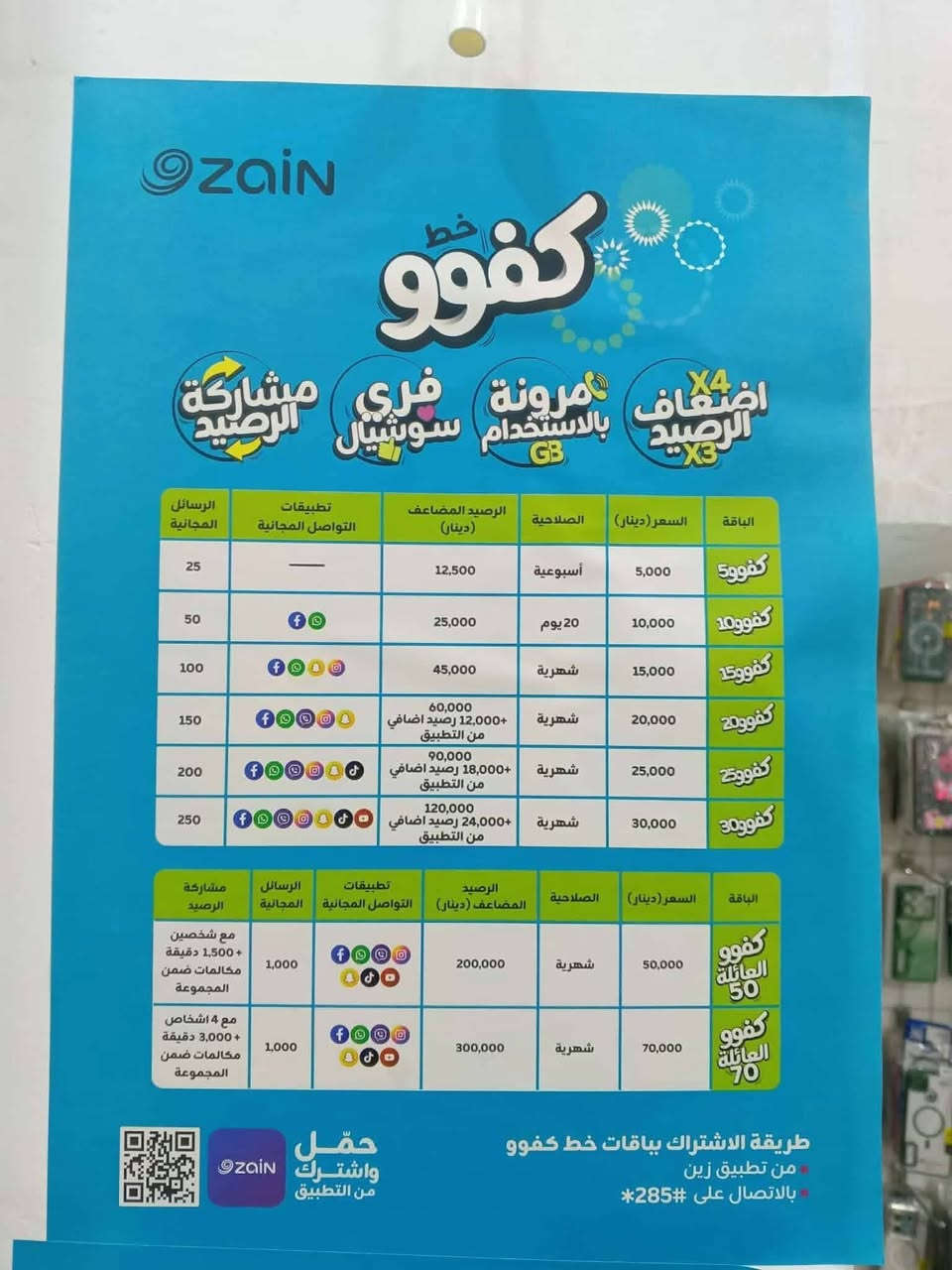 عروض مكتبة العين ✨

ب(4الاف)🤩🤩

�عرض خاص لفترة محدودة 🔥
خط مع إنترنت مفتوح لمدة شهر 📶
[فيسبوك_واتساب_انستكرام _سنابجات_ماسنجر]
 • رصيد  3 كارتات  ابو ال 15  يعني 45000 
اتصال لكل الشبكات لمدة شهر ☎️�🚨 
.. لا تخليه يفوتك �
دائما انتم مميزون معنا  ✔️

العنوان ▪️ شارع النفط - مقابل اسواق بركات الصدرين
***********/ ***********
