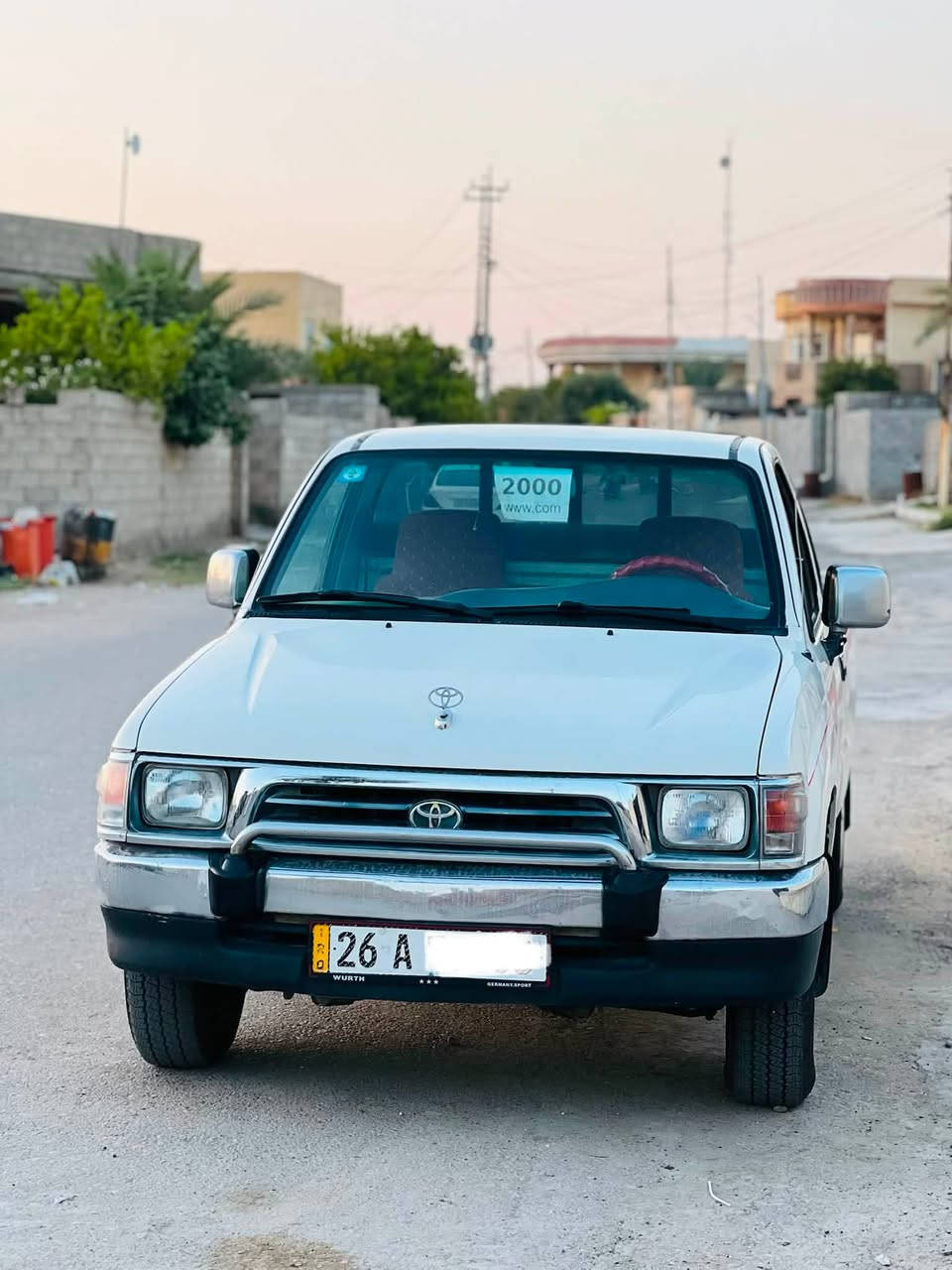 سلام عليكم للبيع هايلوكس  موديل 2000 رقم صلاح الدين دولي تحويل مباشر  سياره جاهزه محرك كير مكفولات 
تبريد ثلج ❄️ 
تخم تاير جديد مكفوله عده باب البدي رش بدون ضرر 
مكاني صلاح الدين الضلوعيه  

‭***********‬ 
علق ب رقم 1 يصلك السعر
