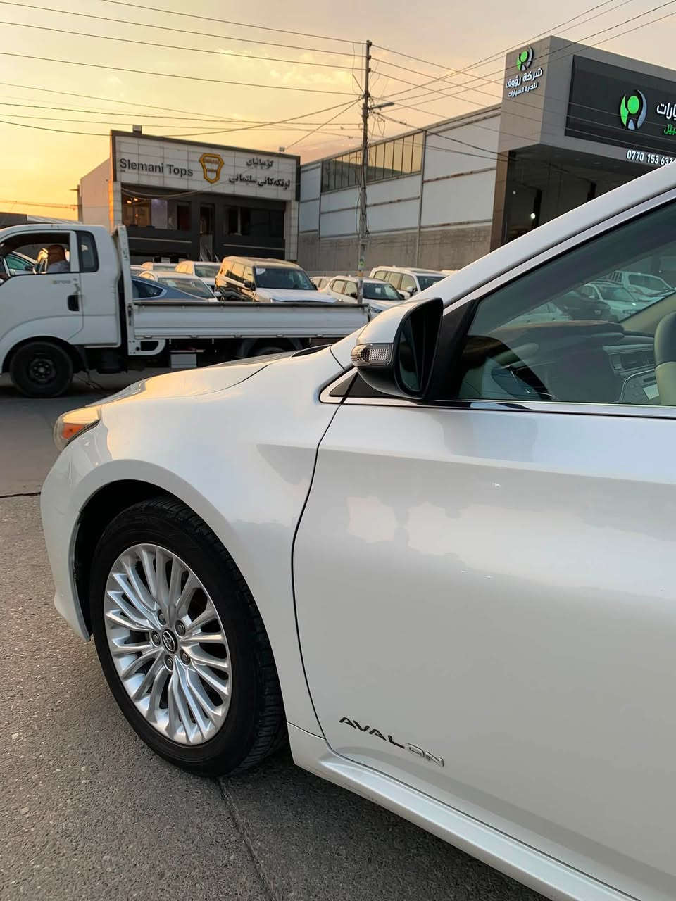 TOYOTA AVALON
‎مۆدێل 2016
‎مواصفات XLE
‎دوو پارچەی بۆیاخە لەسەر ساغی 
‎بێ ناوگرتن بێ ئیرباگ 
‎گیرو مەکینە بەشەرت نەکراوەتەوە 
‎سەیارەکە بێعەیبو عاره 
‎ناوی لە دەری جوانترە ماشالله 
‎پێش و دوا بێ تەقەو رەقە
‎تایەی تازەیە 
‎سعر172گەڵاو معامەلە
***********
